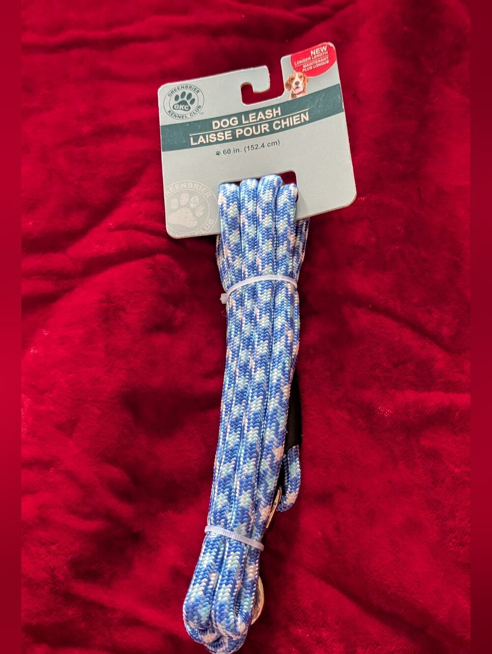 Greenbrier GKC Blue and White Rope Dog Leash